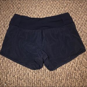 Navy Lululemon speed up shorts